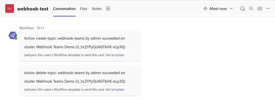 Teams Webhook Messages