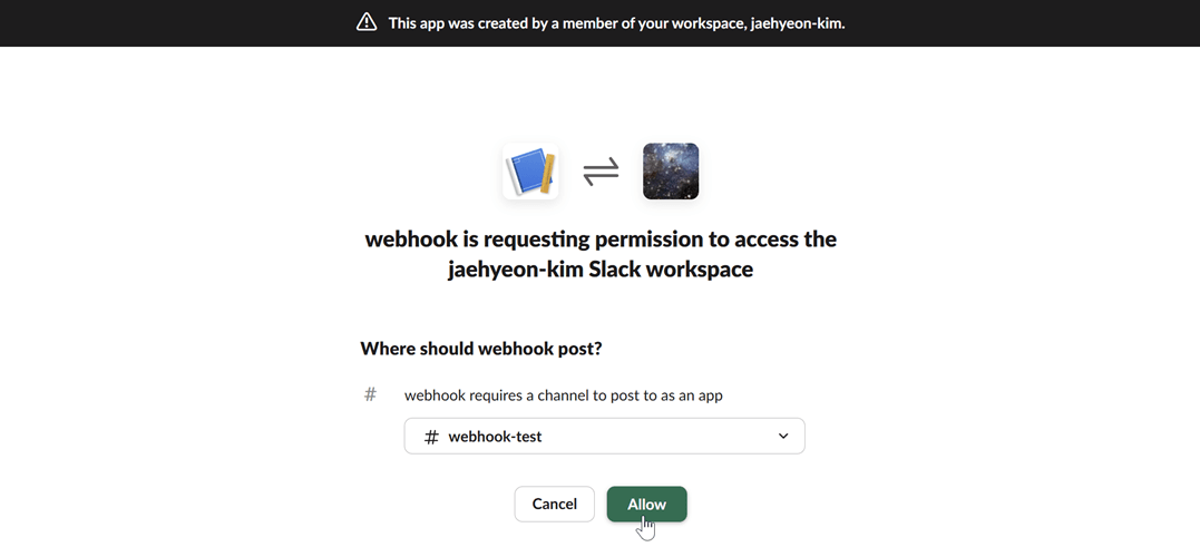 Select Slack Channel